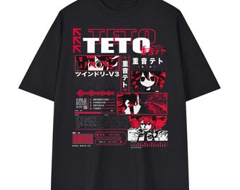 Vocaloid Kasane Teto v3 Streetwear Loose Drop Shoulder T-Shirt