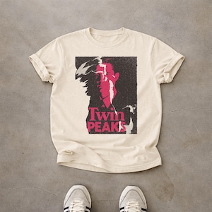 Twin Peaks T-shirt, Vintage TV-grafiktröja, David Lynch-inspirerad skjorta
