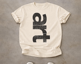 KUNST-T-shirt | T-shirt met minimale typografie | Modern grafisch shirt