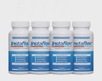 Paquete de 4 cápsulas Instaflex Advanced Joint Support, formuladas por médicos, 30 cápsulas.
