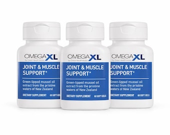 3Pack Omega XL 60 Capsules-Green Lipped Mussel Omega-3 Joint Relief Supplement