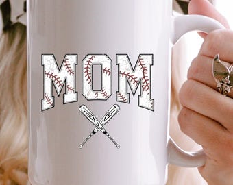 Taza para mamás beisboleras, regalo para el Día de la Madre, regalo para mamás amantes del béisbol, taza de café para el Día de la Madre, taza para la temporada de béisbol, vasos para mamás beisboleras