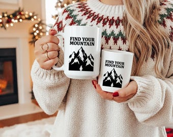 Taza "Pero por qué", Taza de pingüino nihilista, Vasos de mentalidad estoica, Meme existencial, Encuentra tu montaña