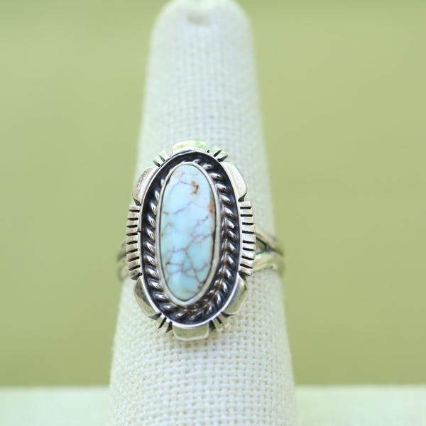 Navajo White Turquoise Ring