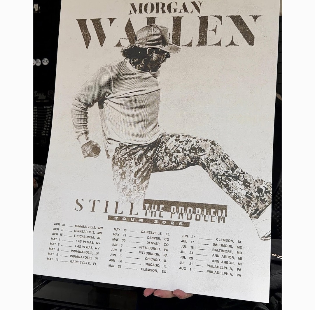 Morgan Wallen 2026 Still the Problem Tour Poster Reprint - Etsy
