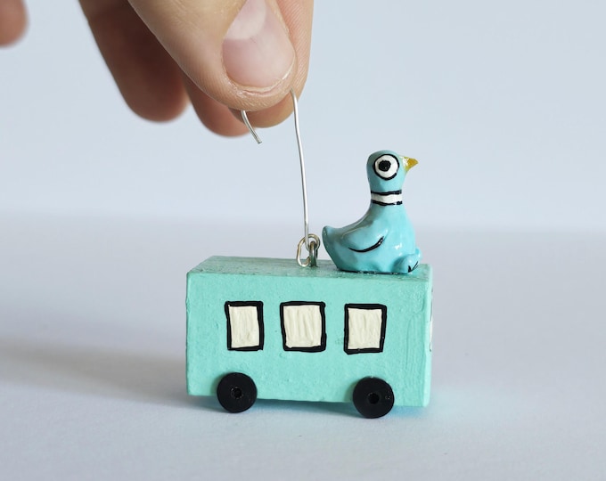 The Pigeon Ornament - Don't Let the Pigeon Drive the Bus Ornament - Children's Book Ornament -  Baby's First Christmas - Teacher Gift