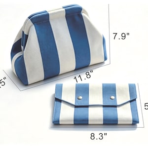 Knitted Mahjong Pouch, Striped Card Organizer, Colorful Mahjong Case, Gift for her image 13