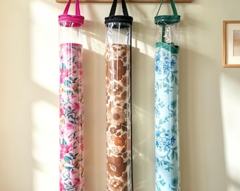 Clear Mahjong Mat Storage Bag, PVC Tube with Hanging Hook, Protective Mat Organizer