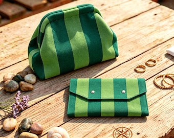 Sac à tuiles de mahjong rayé en maille, pochette pour accessoires de mahjong américain