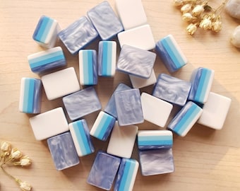 Pearlescent Acrylic Mahjong Tiles, 4-Layer Blank, DIY Replacement American Mahjong