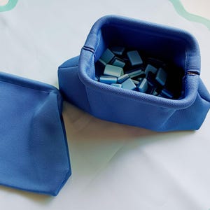 Custom Knitted Mahjong Tile Bag, Personalized Solid Color Mahjong Tile Organizer