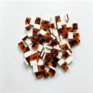 Tortoise Shell Blank Acrylic Mahjong Tiles, 2 Layer American Mahjong Tile Blanks, DIY Keychain Blanks, Replacement Mahjong Tiles