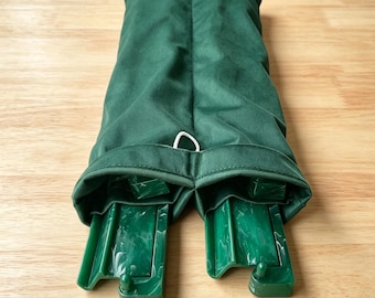 Emerald Green Velvet Mahjong Rack Bag, Holds 4 Racks, American Mahjong Accessories