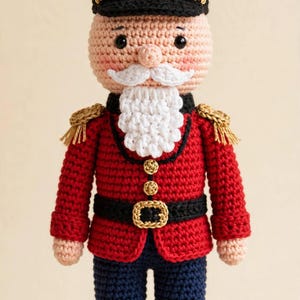 Nutcracker Crochet Pattern, Christmas Soldier Amigurumi PDF, Nutty the Nutcracker Holiday Decor, Instant Download