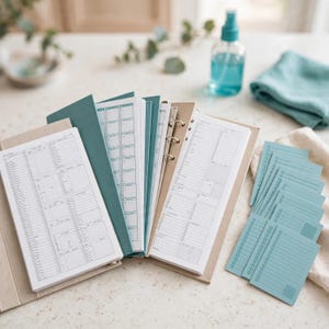 Home Organization Bundle Printable, Cleaning Cards Schedule Meal Planner Pack, Home Management Binder, Household Planner Bundle PDF