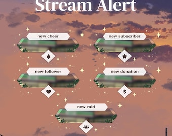 Stream Alert Pack - Evening Stop | Animated Alert | Cozy Stream Asset | Lofi Alert | for Kick YouTube Twitch