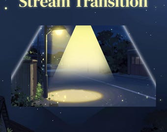 Stinger Transition - Quiet Night | Animated Transition | Cozy Stream Asset | Lofi Twitch Asset | for Twitch Kick YouTube