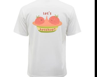 Let’s Ketchup — Tomato-themed Oversized Cotton T-Shirt