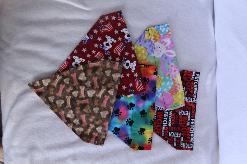 Reversible Seasonal Dog Bandanas 5 Pack