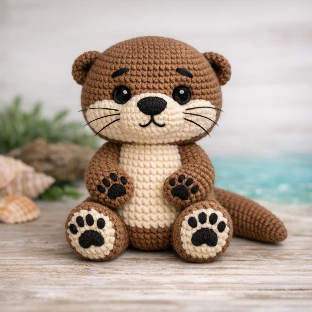 39 Otter Crochet Patterns for Cute Gifts, Nursery Decor, and Pocket-Sized Amigurumi 36 Crochet Otter Pattern Amigurumi Sea Otter