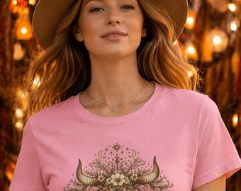 Taurus Sternzeichen Baumwoll-Shirt • Boho Festival Tee • Taurus Zeichen Shirt • Astrologie Geschenk • Sommer Outfit • Sternzeichen Grafik Tee • Erdzeichen Shirt