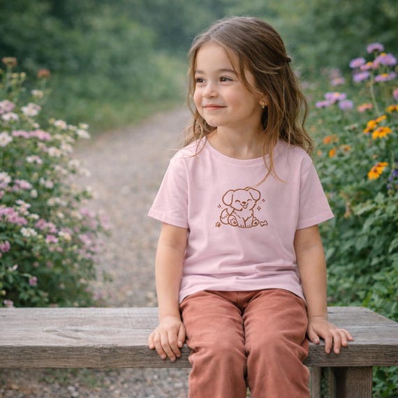 Toddler Dog Shirt • Cute Dog T-Shirt • Cotton Toddler Tee • Kids Animal Shirt • Minimalist Dog Tee •  Kids Dog Birthday Tee • Dog Tee