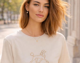 Pudel Geschenk für Sie • Süßes Welpen T-Shirt • Hunde Liebhaber Geschenk • Sommer Hund Shirt • Tier Liebhaber T-Shirt • Baumwolle Tier Geschenk Shirt