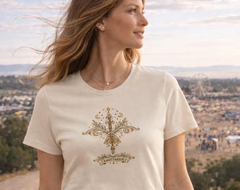 Schütze Sternzeichen Baumwoll-Shirt • Boho Festival T-Shirt • Schütze Zeichen Shirt • Astrologie Mutter Geschenk • Sommer Mutter Outfit • Sternzeichen Grafik Tee