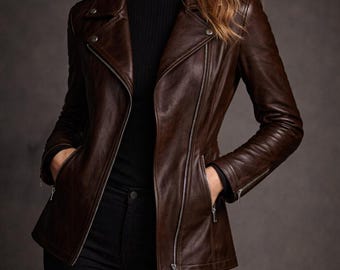Early 2000s Minimalist Brown Leather Gap Jacket - Etsy