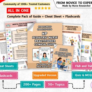 NP Pediatric Nurse Practitioner Clinical Guide Hyperlinked 2026 Edition (Digital Download)