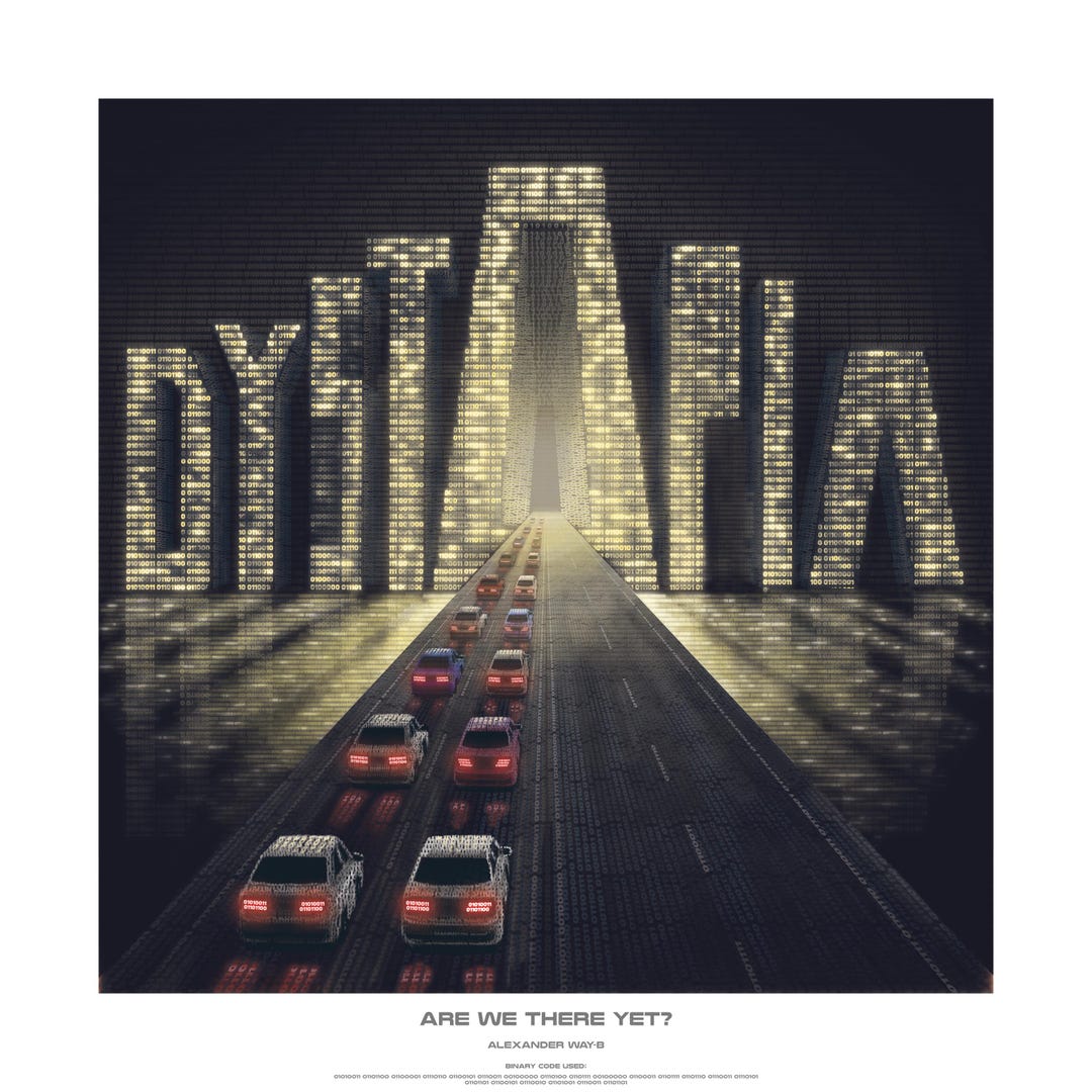 Are We There Yet? Binary Code Art Print – Poster (40 Cm X 40cm ) - Etsy