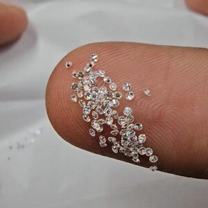 Lab Grown Melee Diamonds: EF Color, VVS-VS Clarity, 1.50-1.55mm for Jewelry Making