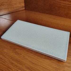 Vintage Ethereal Green Sea Crackle Subway Tile – Artisan Ceramic (3x6)