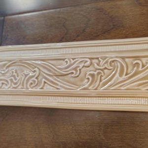 Desert Dawn Fluted Bead and Vine Accent Tile - 3" x 8" Raised Relief Ceramic Border #LM02