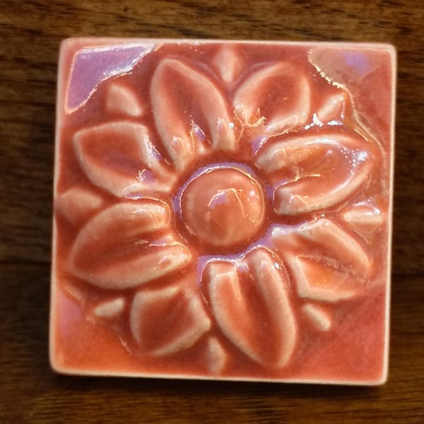 Vintage NOS Hot Pink 2x2 Raised Insert Tiles - 3 Designs Available