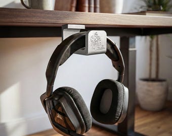 Headset Halter Untertisch | Schrauben oder Kleben | inkl. Zubehör | 3D gedruckt | Gaming & Büro