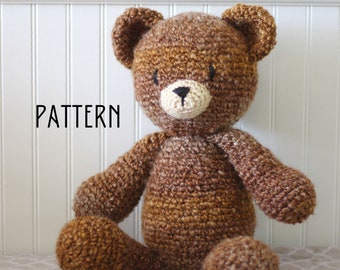PATTERN- Bear PDF Easy Amigurumi Crochet Pattern, amigurumi bear, crochet bear, Easy Beginner, photography prop