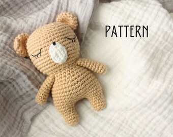 PATTERN- Easy Bear PDF Crochet Pattern, beginner amigurumi, crochet toy, easy beginner pattern, toy bear