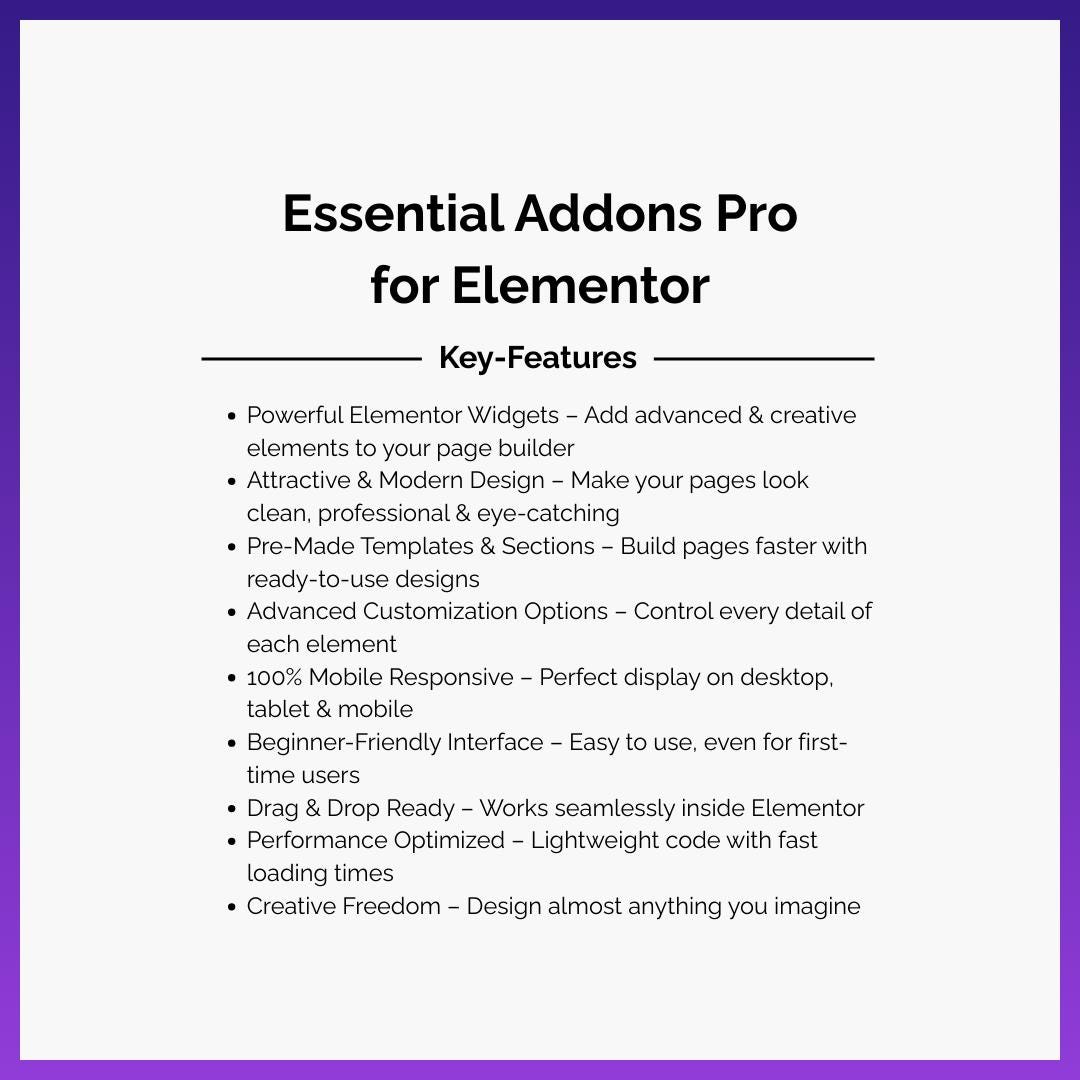 Essential Addons for Elementor Pro GPL License | Use on Unlimited ...