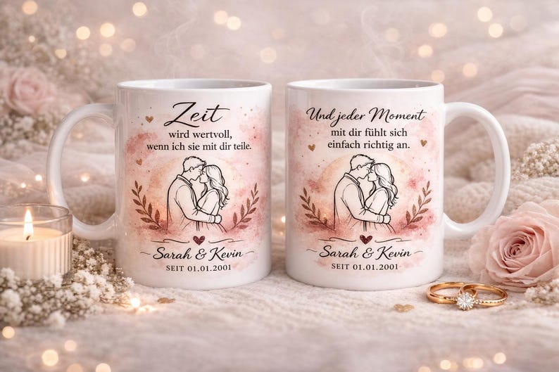 Partner Gift Personalized Mug Set for Couples – Gift for Girlfriend/boyfriend ...