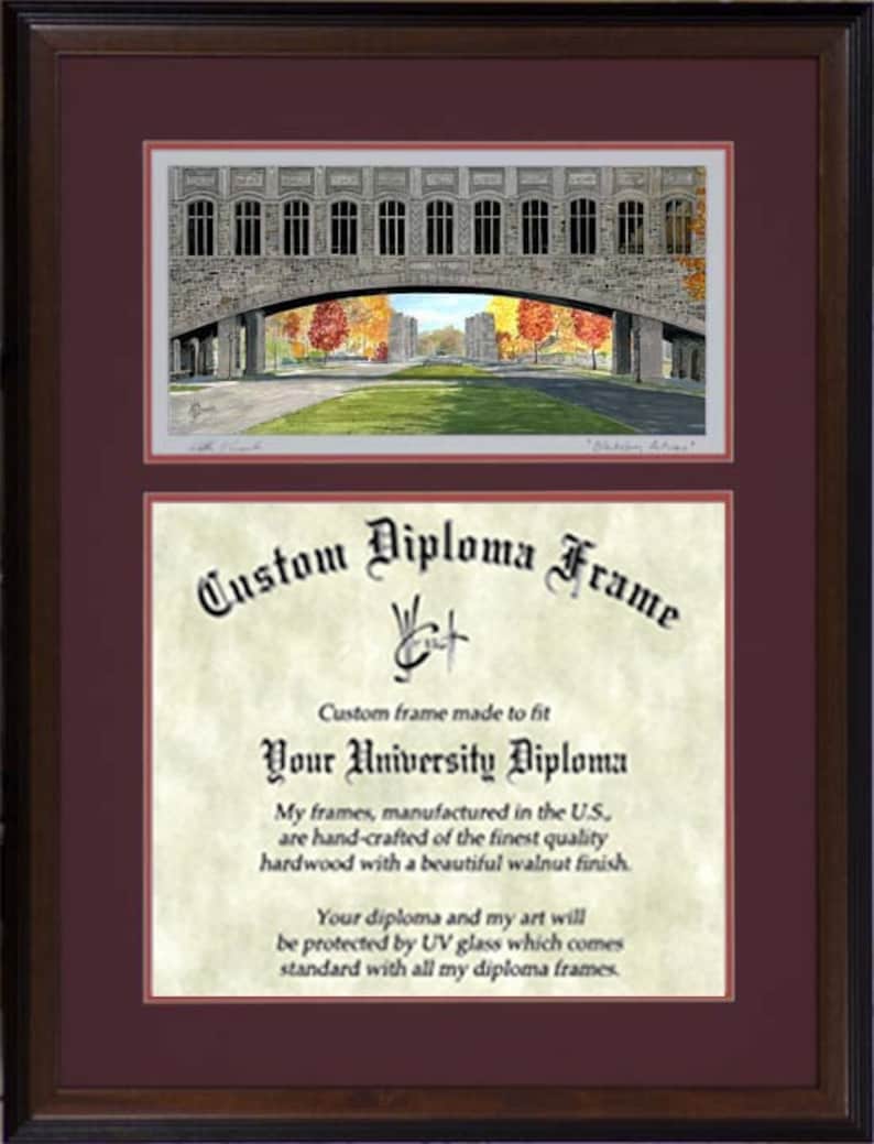 Virginia Tech Diploma Frame Blacksburg Autumn Image 0