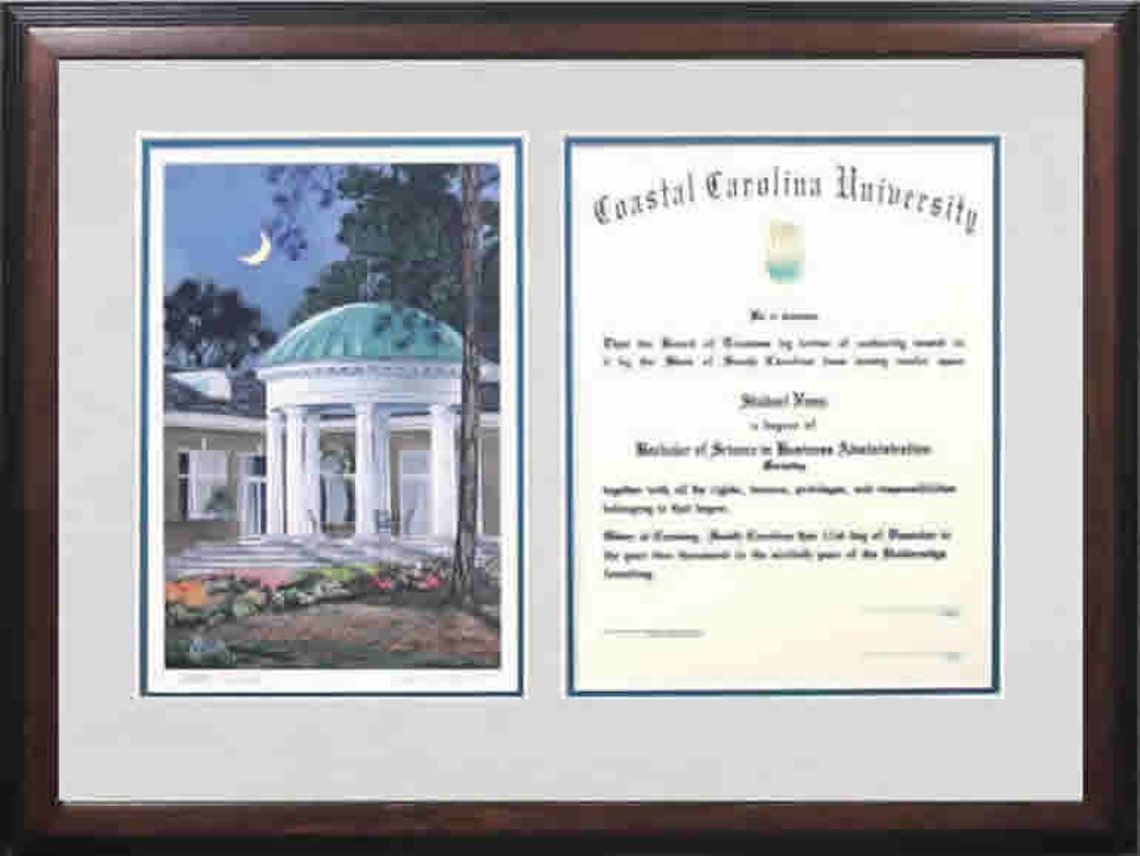 Coastal Carolina Diploma Frame Etsy