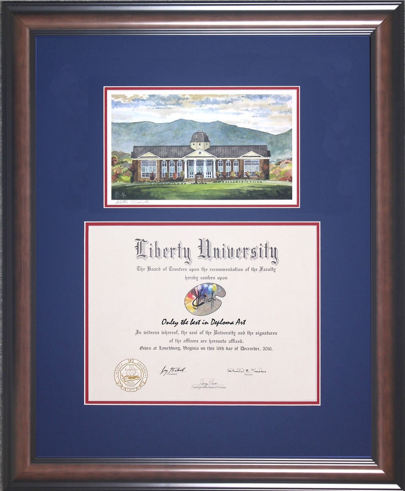 Liberty University Diploma Frame Etsy