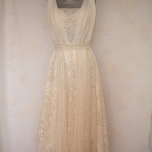 Bridal Gown, Wedding Dress, Boho Wedding Dress, Lace Chiffon Wedding ...