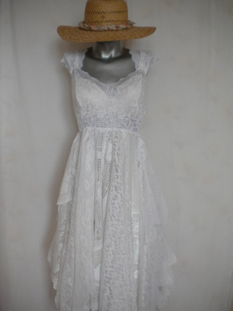 Lace Wedding Dress Bohemian Wedding Dress Mori Girl Wedding - Etsy