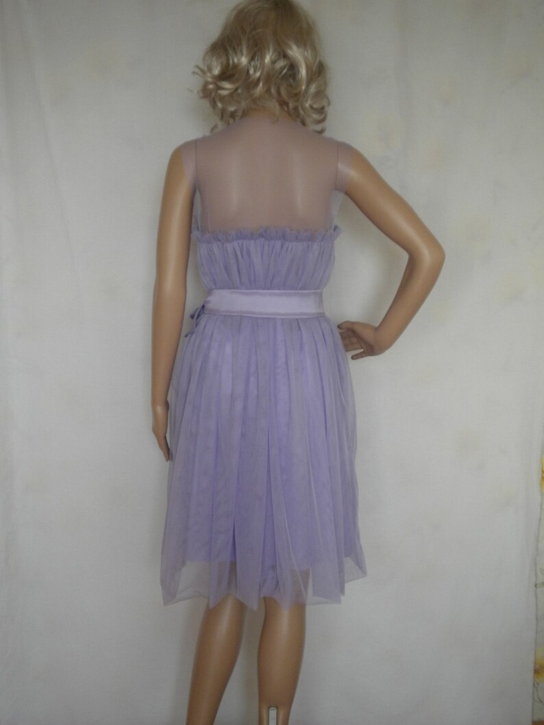 SALE sweet heart bridesmaid dress tulle knee length prom dress size M