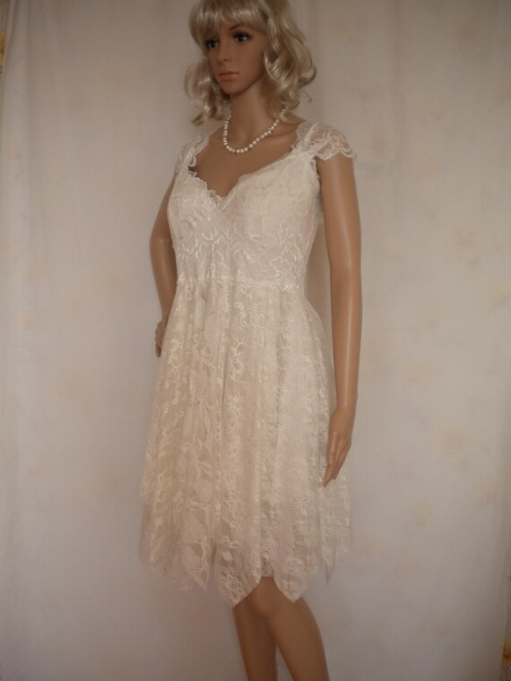 Short Babydoll Wedding Dress Beach Wedding Romantic Dress Etsy
