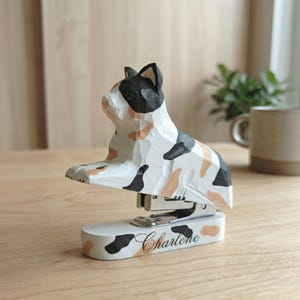Wood Desk Decro,Handmade Wood Stapler,Mini Animal lover gift,Gift for Sistas,Artwork gift for her,gift for firend,handmade Pet gift