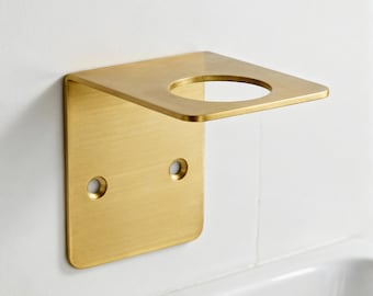 Handmade Unlacquered Brass Wall Mounted Soap Dispenser Holder, 1 Piece Made to Order for Sophie
