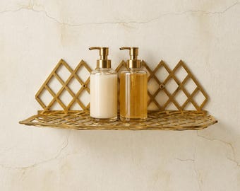 Lozenge Grid Shower Caddy (9x3") |Bath Organizer No Water Retention